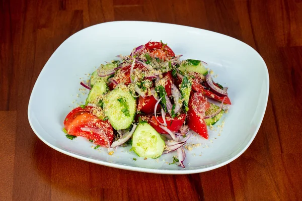 Salada Georgiana Com Cebola Legumes — Fotografia de Stock