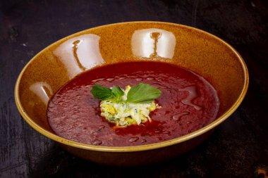 Gazpacho soğuk İspanyol domates çorbası