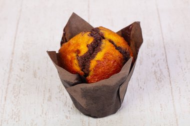 Tatlı lezzetli kek çikolata ile