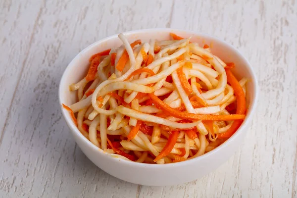 Tasty Spicy Cut Korean Carrot — Stock Photo, Image