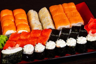 Japon geleneksel rulo ve suşi ayarla