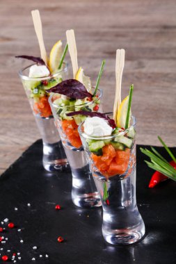 Somon ve salatalık mix catering