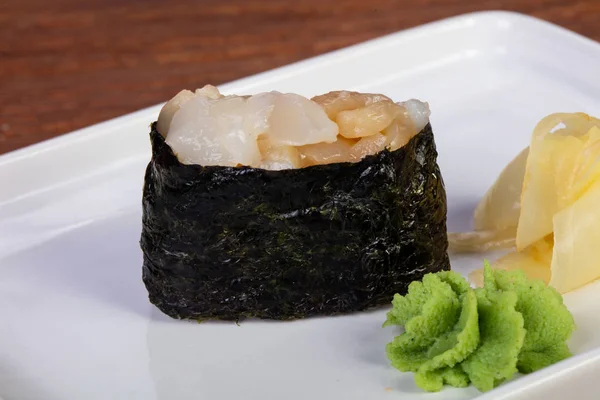 Japanese Sushi Gunkan Scallops — Stock Photo, Image