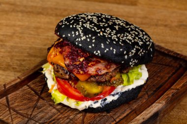 Lezzetli burger et ve peynir