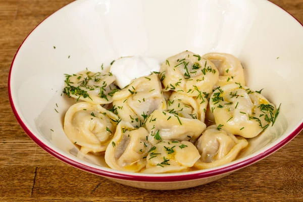 Russische Keuken Dumplings Met Vlees — Stockfoto