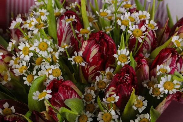 Buquê Romance Com Várias Flores — Fotografia de Stock