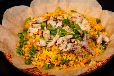 Asya mutfağı - Fried rice ile domuz eti