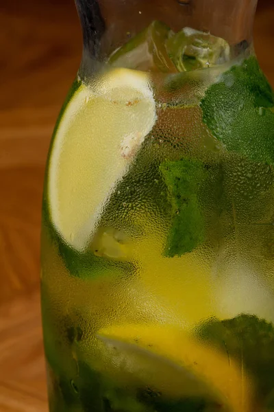 Limonada Casera Con Cítricos Menta — Foto de Stock