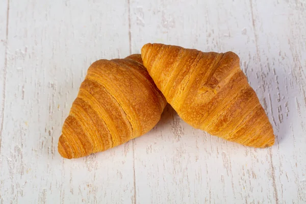 Édes Finom Croissant Felett Háttér — Stock Fotó