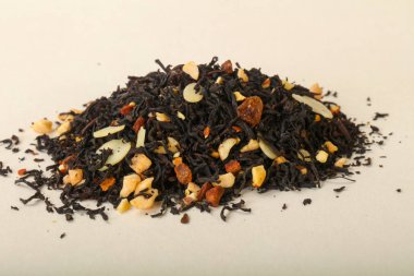 Aroma çay yığın meyve, meyveler ve otlar ile