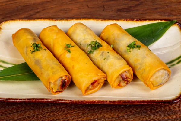 Asian Spring Roll Seafood — Stock Photo, Image