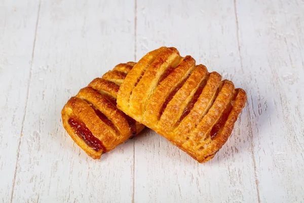 Bun Tastu Doce Com Geléia — Fotografia de Stock