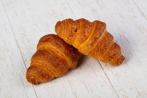 Édes Finom Croissant Felett Háttér — Stock Fotó