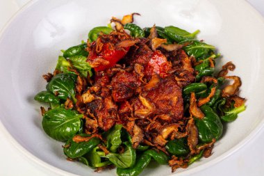 Kızarmış tavuk karaciğer - Asya tarzı