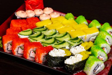 Japon geleneksel rulo ve suşi ayarla