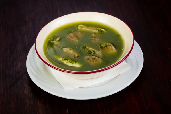 Sopa Fith Con Salsa Pesto — Foto de Stock