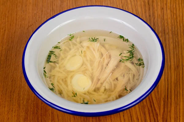 Diätetische Hühnersuppe Mit — Stockfoto