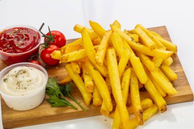 Fransız patates sos kartı ile