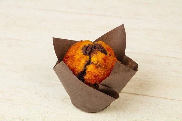 Dolce Muffin Gustoso Con Marmellata — Foto Stock