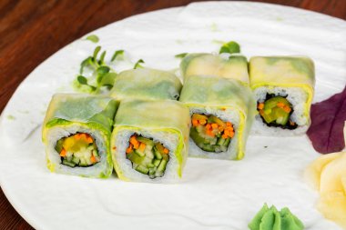 Japon vegan rulo ile sebze