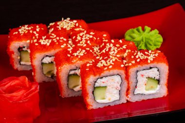 Yengeç ile Japon geleneksel rulo