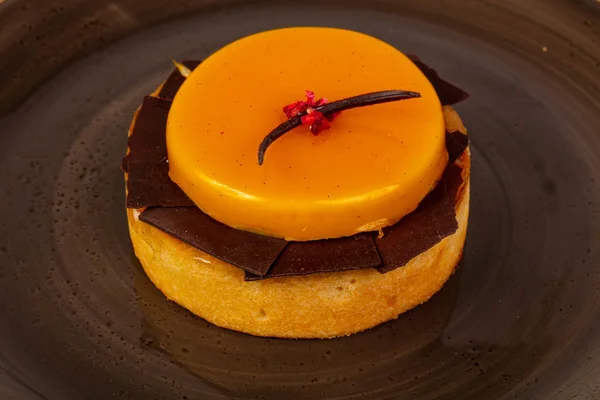 Zoete Mango Mousse Plaat — Stockfoto