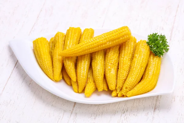 Pickled Baby Corn Bowl — Stock Photo, Image