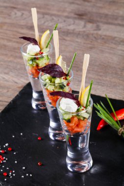 Somon ve salatalık mix catering