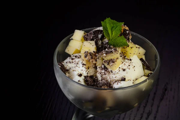 Delicioso Helado Con Manzana Menta — Foto de Stock