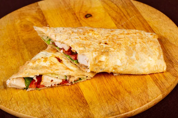 Shawarma Con Pollo Verduras — Foto de Stock