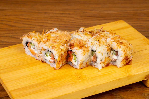 Delicious Bonito Rolls Salmon — Stock Photo, Image