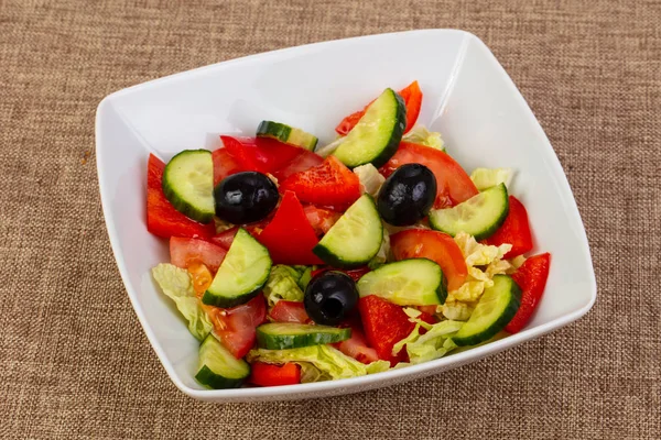 Salade Fraîche Aux Légumes Olives — Photo