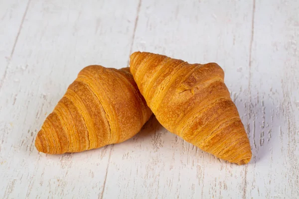 Édes Finom Croissant Felett Háttér — Stock Fotó