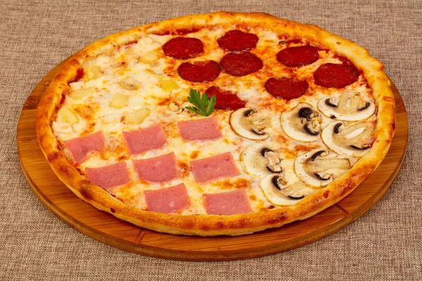 Pizza Surtido Mezcla Con Queso — Foto de Stock