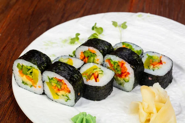 Japanese Vegan Roll Vegetables — Stock Photo, Image