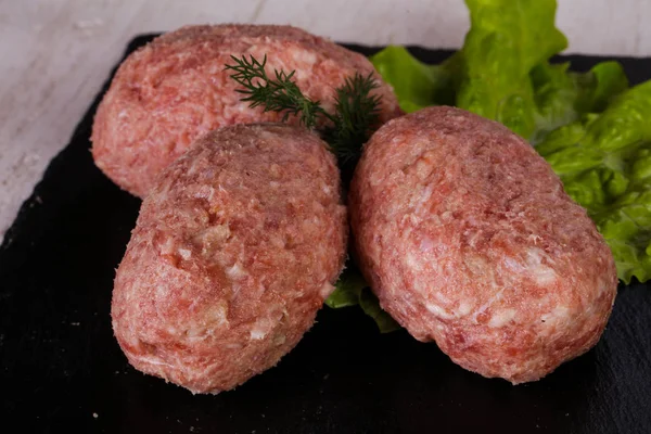 Raw pork cutlet - minced meat