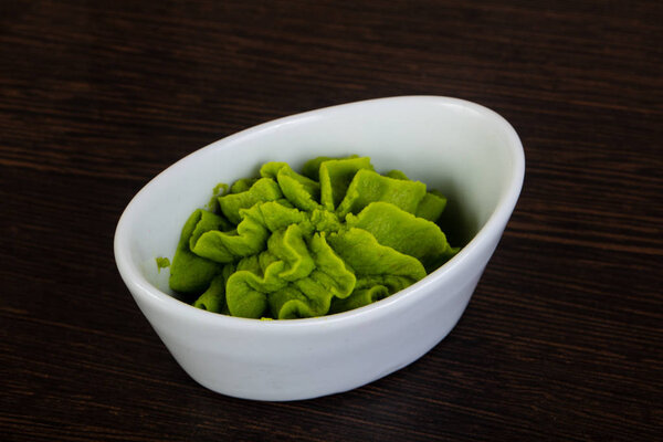 Spicy bowl of wasabi pasta