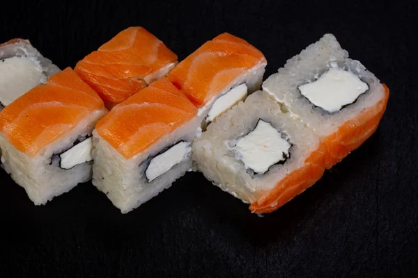 Japanese Traditional Roll Salmon — Stock Photo, Image