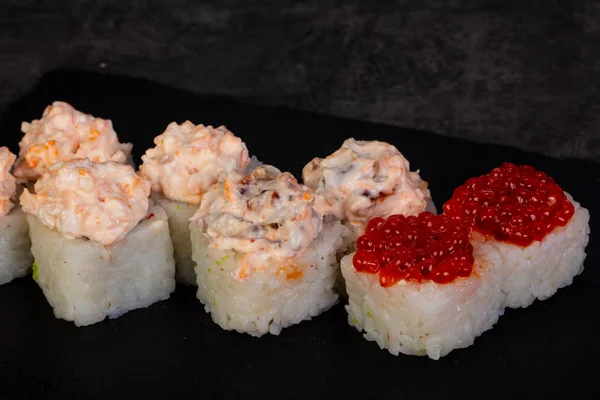 Japanese Spicy Sushi Rolls — Stock Photo, Image
