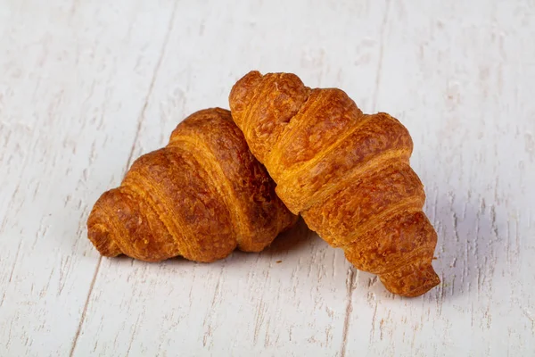 Édes Finom Croissant Felett Háttér — Stock Fotó