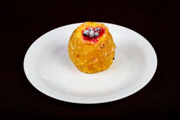 Gebackener Apfel Mit Honig Dessert — Stockfoto