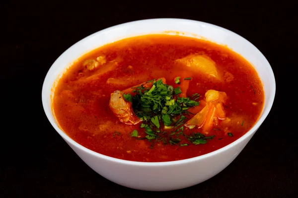 Uzbek shurpa soup with noodle — Stock Image Uzbek Shurpa Soup Noodle Stock Photo