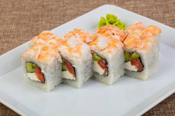 Roll Prawn Salmon — Stock Photo, Image