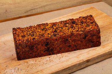 Ev yapımı lezzetli ekmek ahşap arka plan üzerine