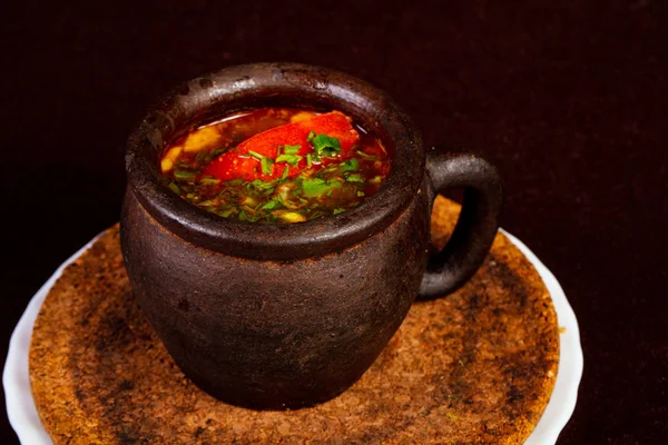 Georgian cuisine - Chanahi mutton with vegetbles — Stock Image Georgian Cuisine Chanahi Mutton Vegetbles Royalty Free Stock Images