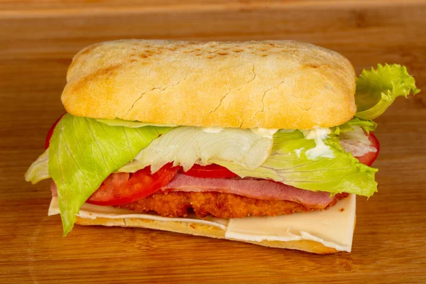 Panini Con Pollo Pomodoro — Foto Stock