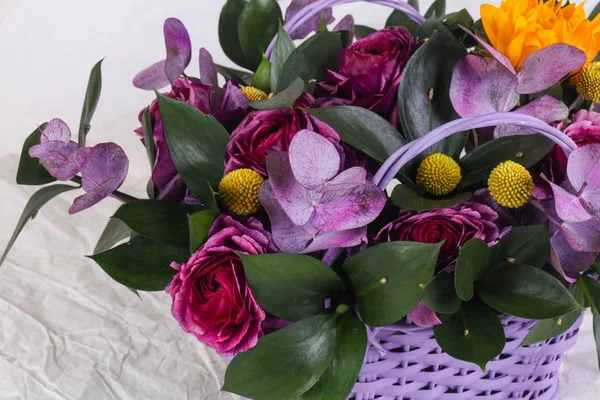 Buquê Romance Com Várias Flores — Fotografia de Stock