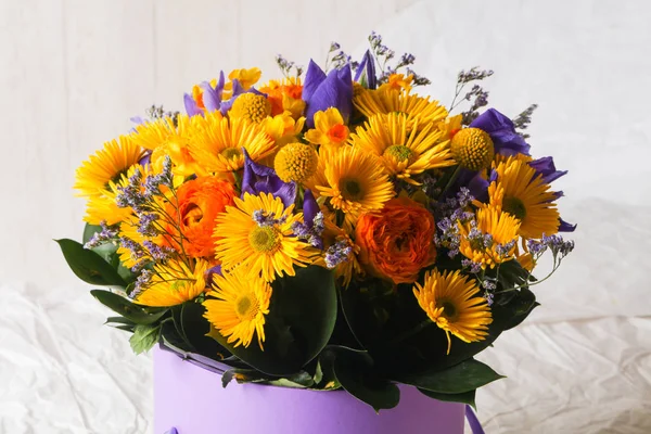 Buquê Romance Com Várias Flores — Fotografia de Stock