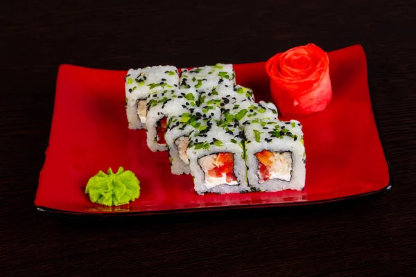 Rolo Vegetariano Frio Tradicional Japonês — Fotografia de Stock