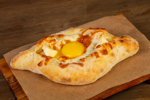 Ajarian Hachapuri Cheese Egg — Stock Photo, Image